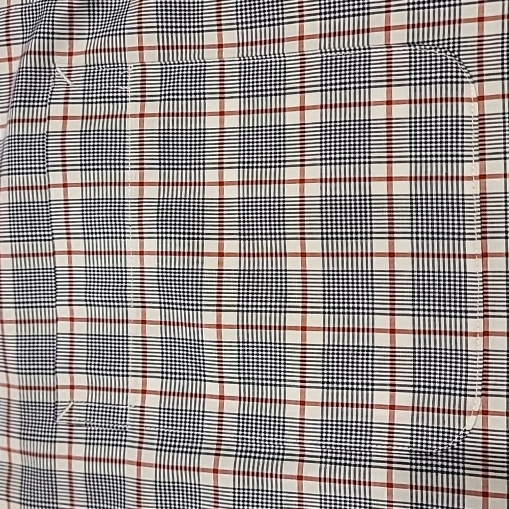 Tommy Hilfiger Plaid Wide Collar Regular Fit Sport Shirt Red Black 16.5 34/35 - Picture 4 of 10
